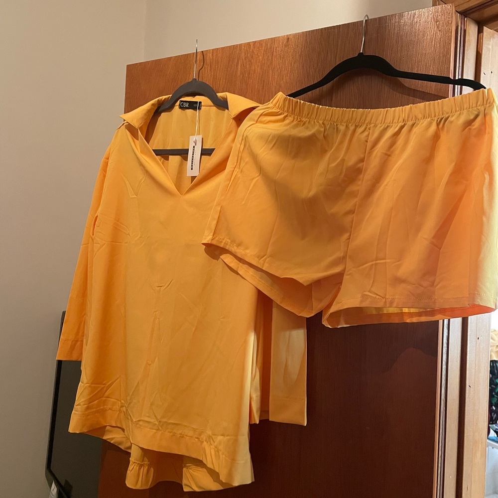CBR Yellow 2 Piece Short Set